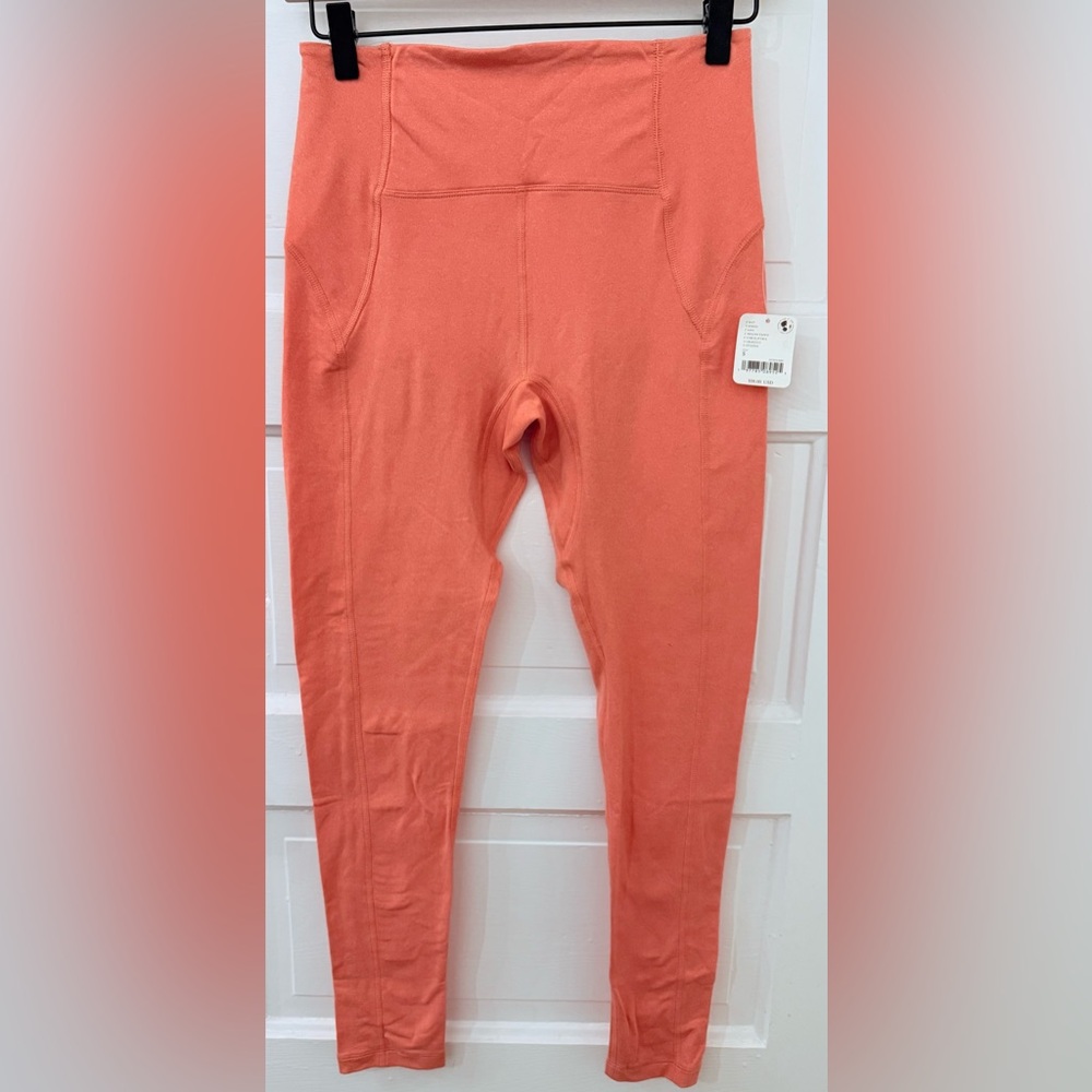 FP Movement by Free People You Know it High-Waist Leggings Melon Taffy Coral S - Picture 4 of 6